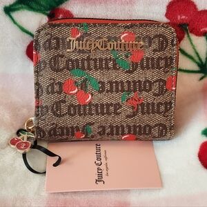 NWT Juicy Couture Brown Cherry Wallet
